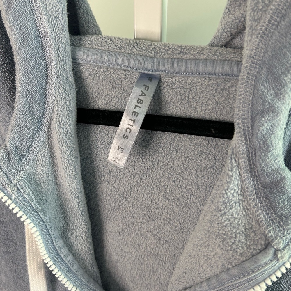 Fabletics Gray Full Zip Hooded Jacket - image 3